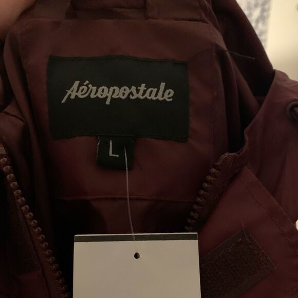 Aeropostale Hooded Windbreaker Men's size Large Front Pocket Drawstring Hood NEW - Picture 5 of 5